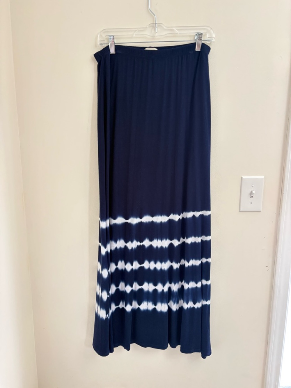 sibhori Tie-Dye Boho Maxi Skirt blue soft vacation flowy effortless comfy cotton